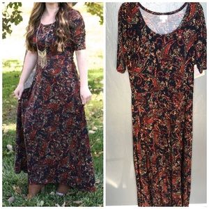 Paisley Maxi Dress with Sleeves